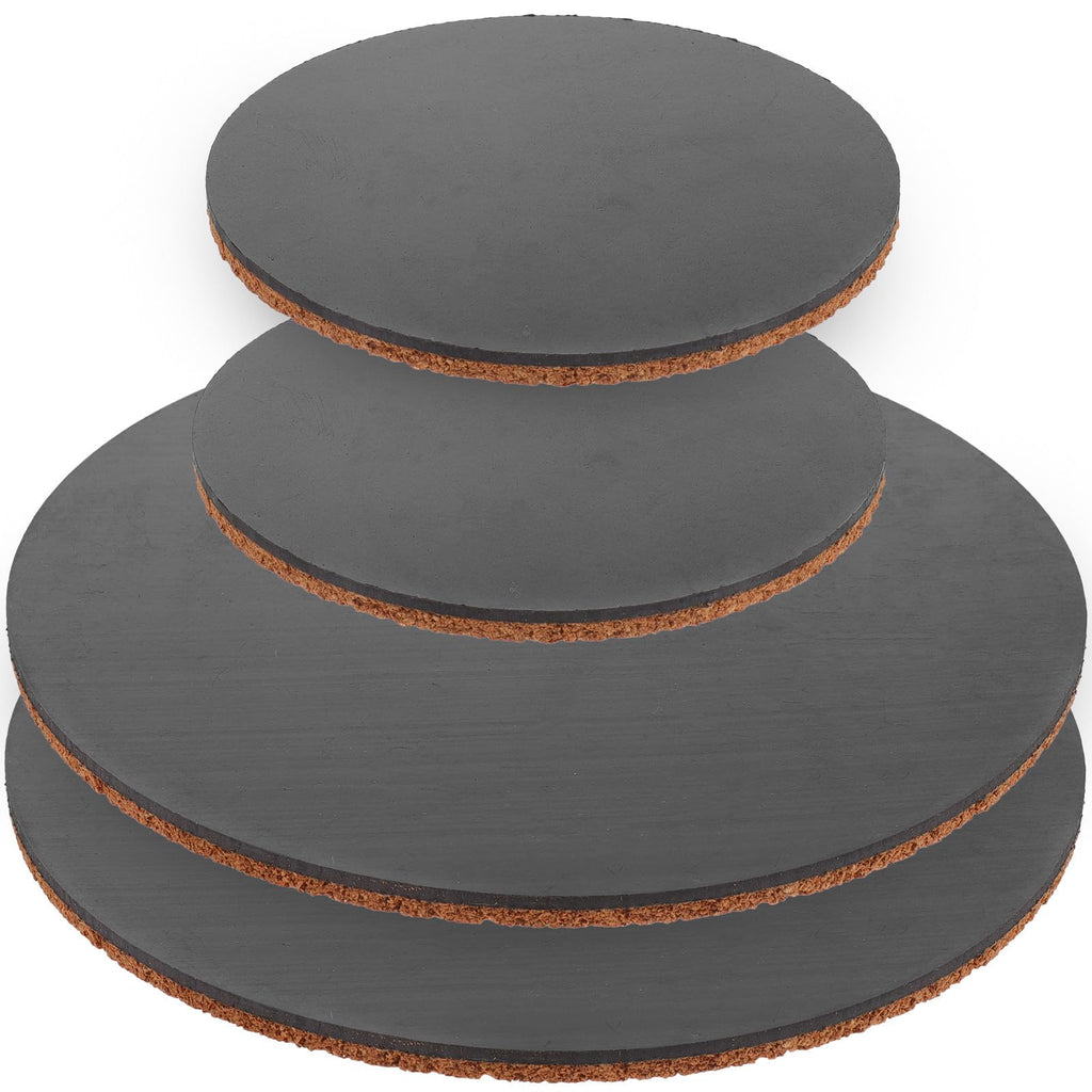 4pcs Round Cork Coasters with ABS Base T20448