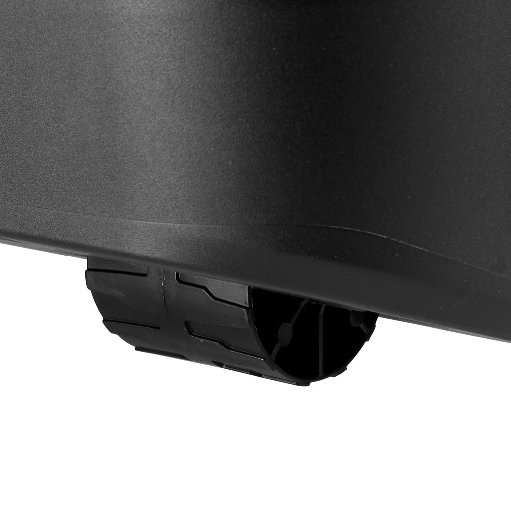 22 Gallon Black Wheeled Plastic Storage Trunk with Lids T90858