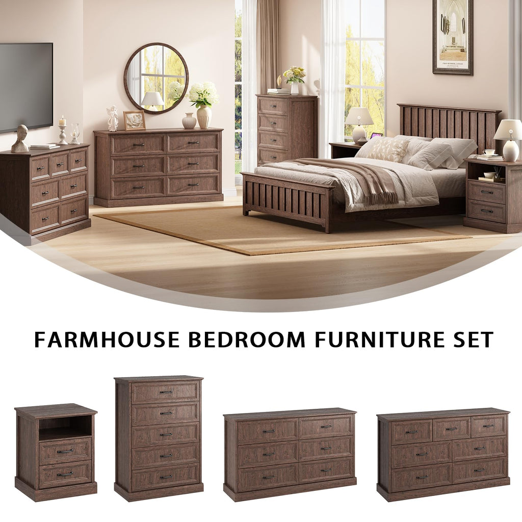 Brown 2 Drawer Nightstand Set of 2 Z746122