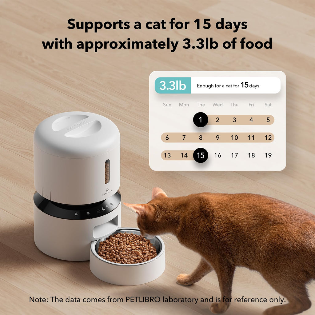 Automatic Cat Feeder 5G WiFi 3L White D441094