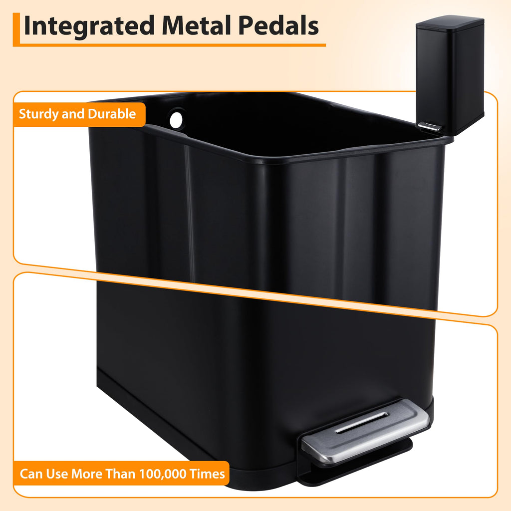 13.2 Gallon Stainless Steel Step Trash Can K936