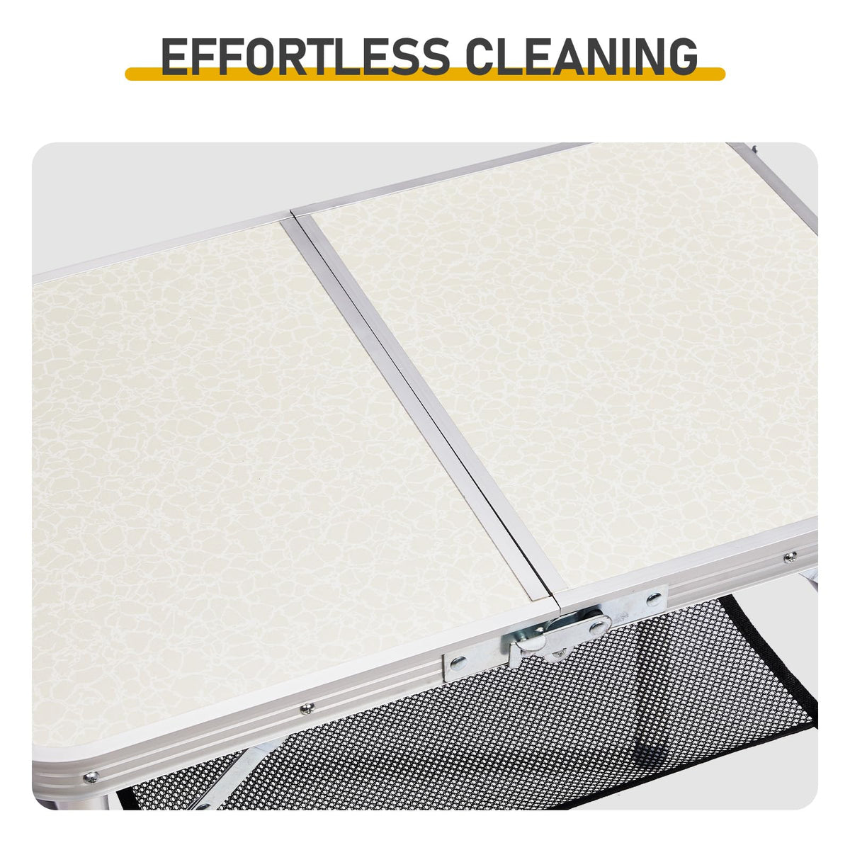 White 2ft Aluminum Folding Picnic Table X248