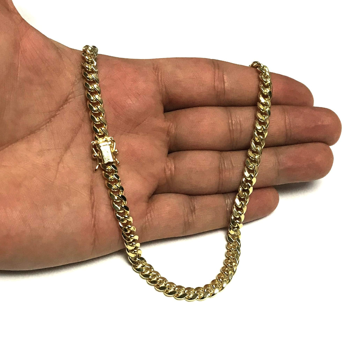 14k Yellow Gold Cuban Link Chain Necklace C3582