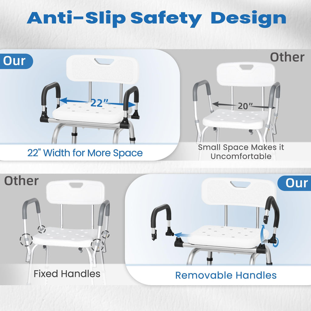 360° Rotating Adjustable Padded Shower Chair L471361