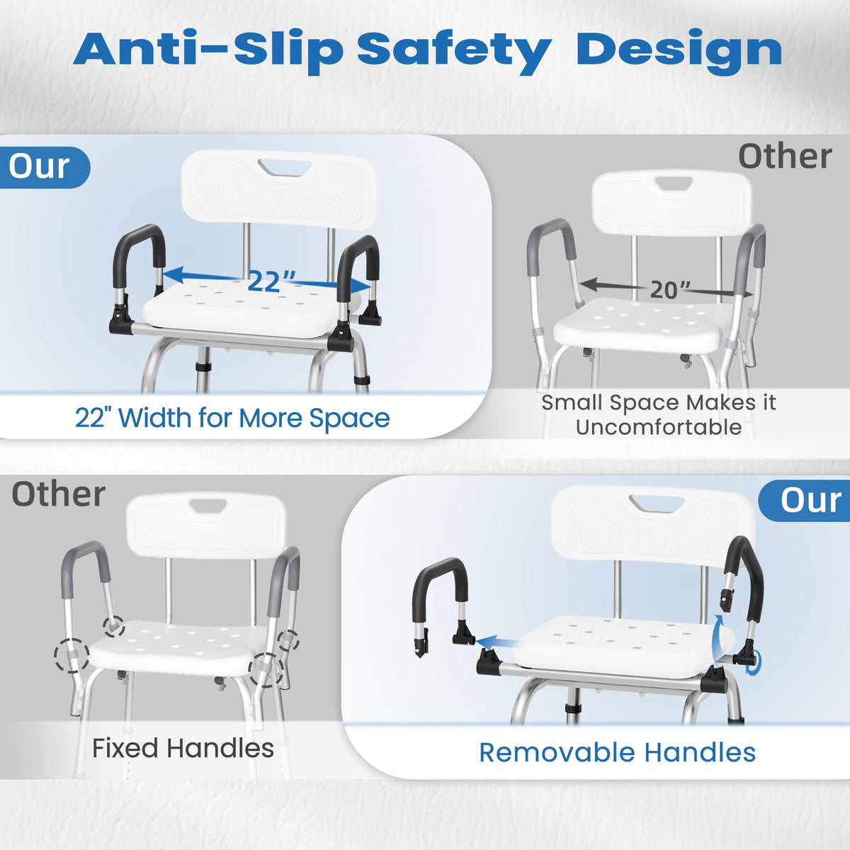 360° Rotating Adjustable Padded Shower Chair L471361