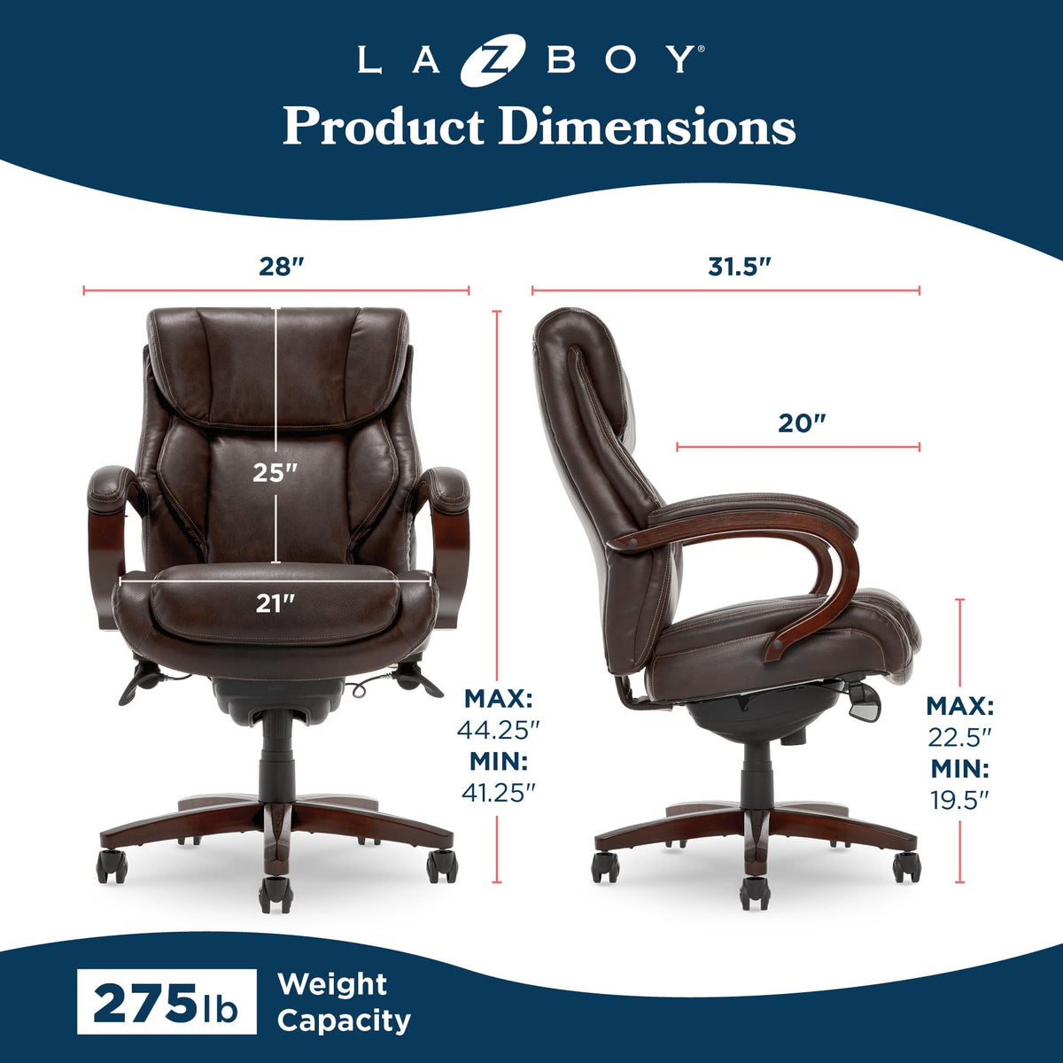 Executive Ergonomic Office Chair with Lumbar Support K27125