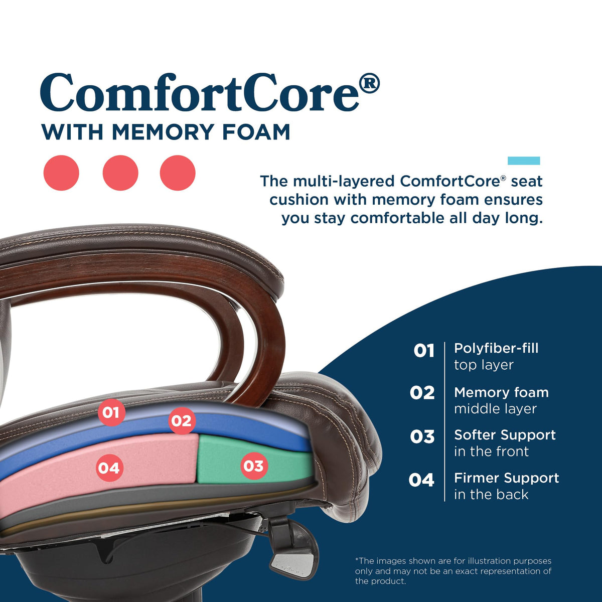 Executive Ergonomic Office Chair with Lumbar Support K27125
