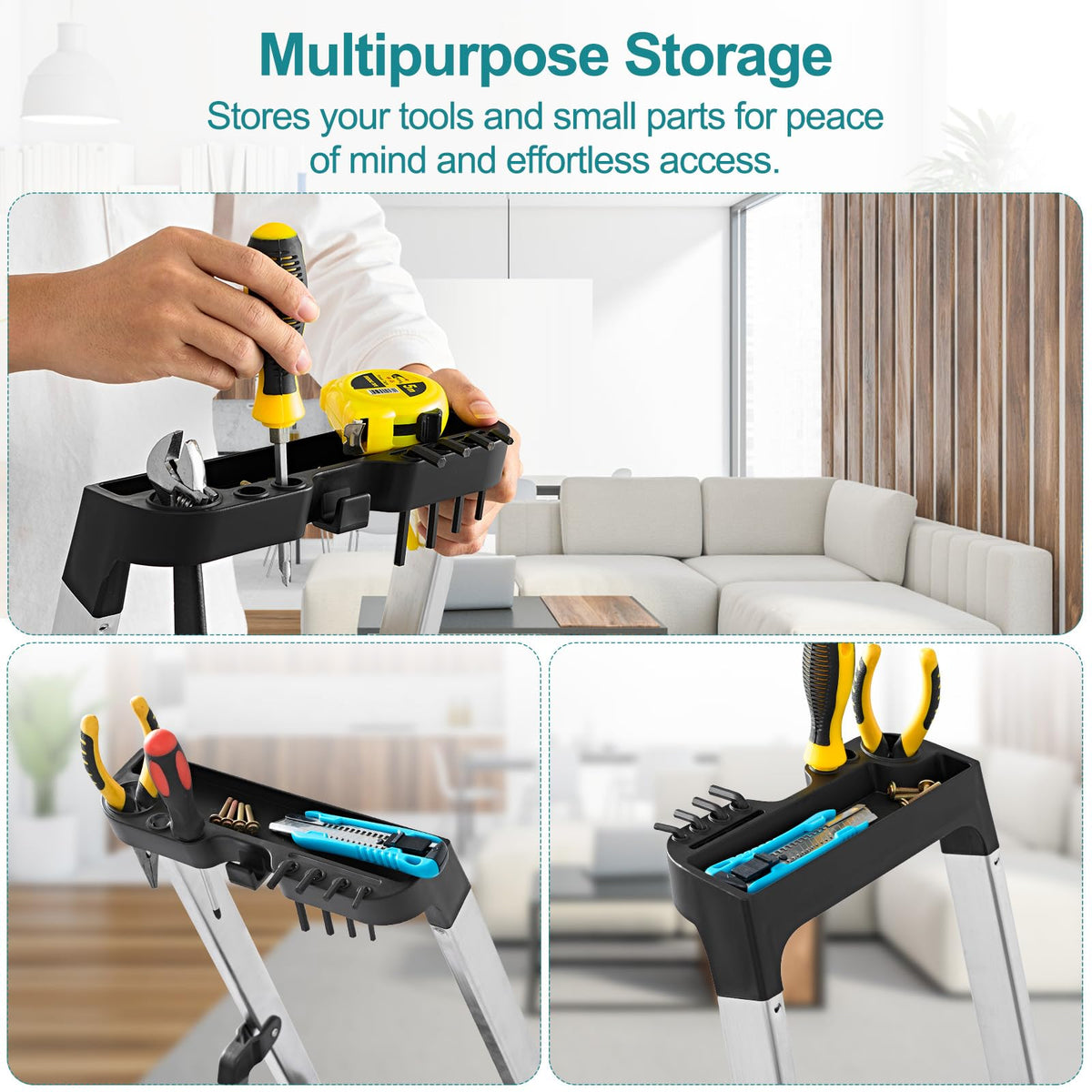 5 Step Aluminum Folding Step Stool B217