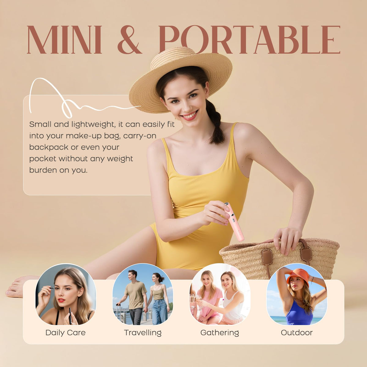 2-in-1 USB Rechargeable Portable Electric Facial Hair Remover U75778