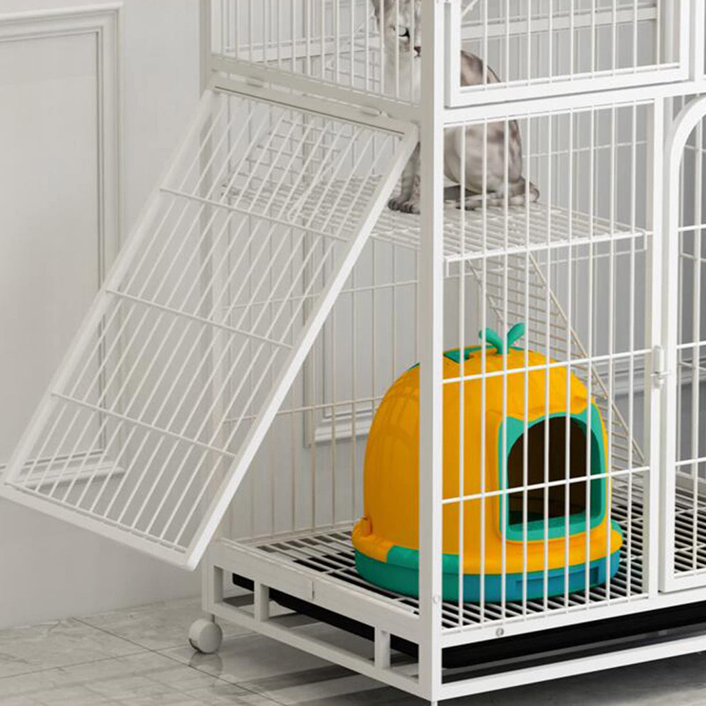 Large 3-Tier Metal Wire Cat Cage with Hammock W770