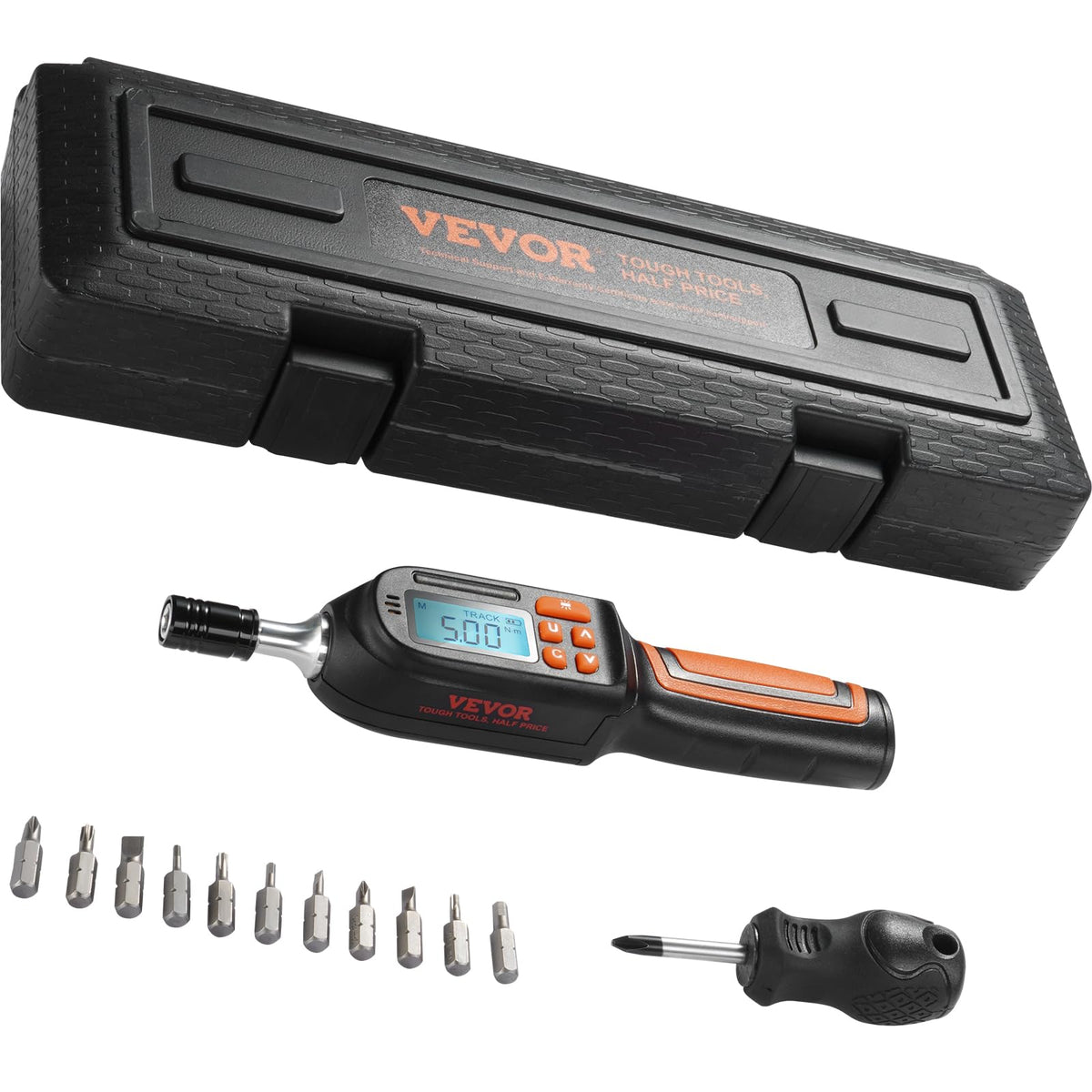 1/4" Drive Digital Torque Screwdriver with LCD, Bits & Case E23719