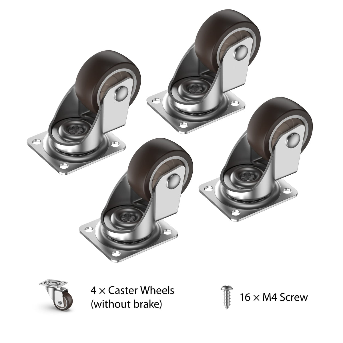 1inch Small Caster Wheels Set of 4 A314839