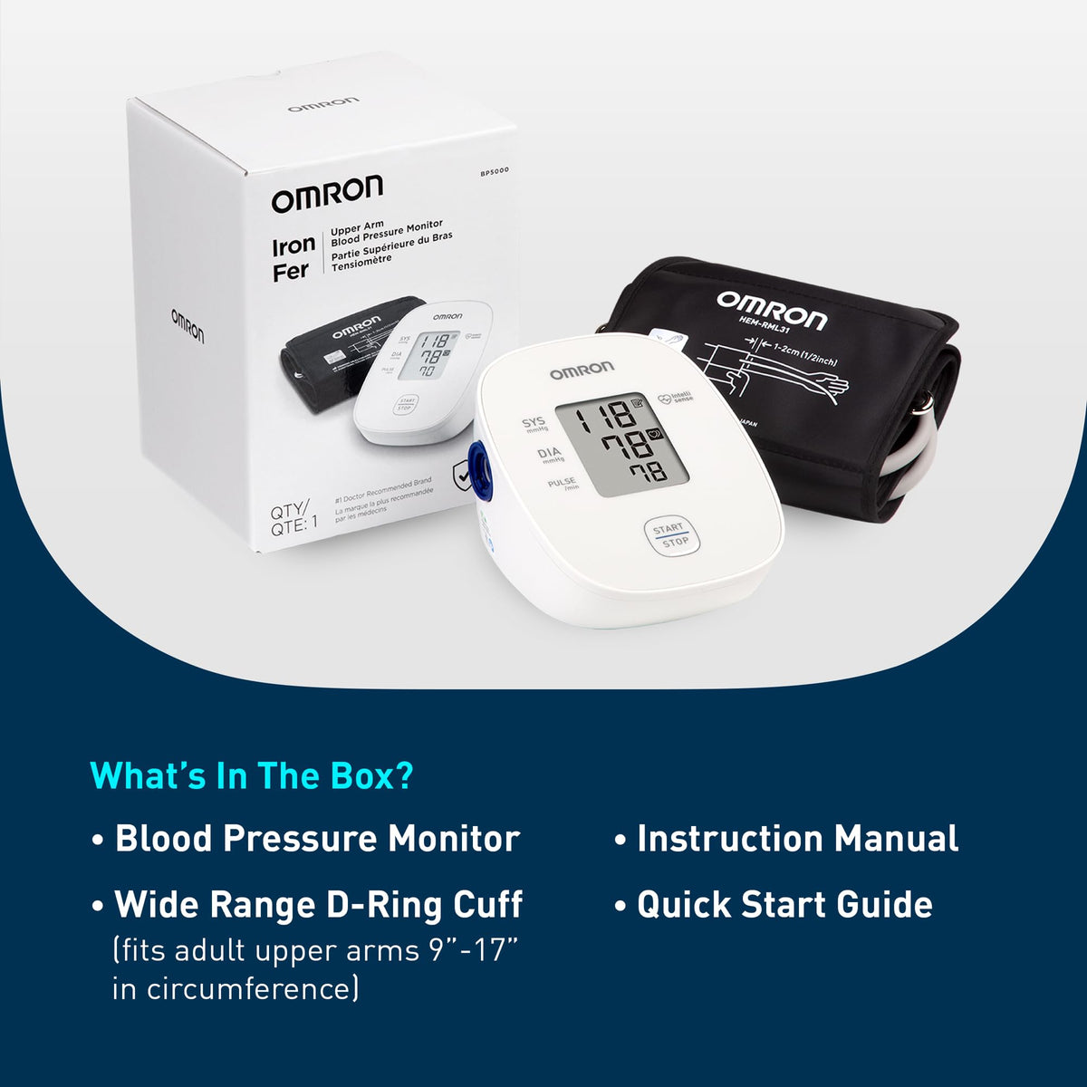 Blood Pressure Monitor & Upper Arm Blood Pressure Cuff N5745