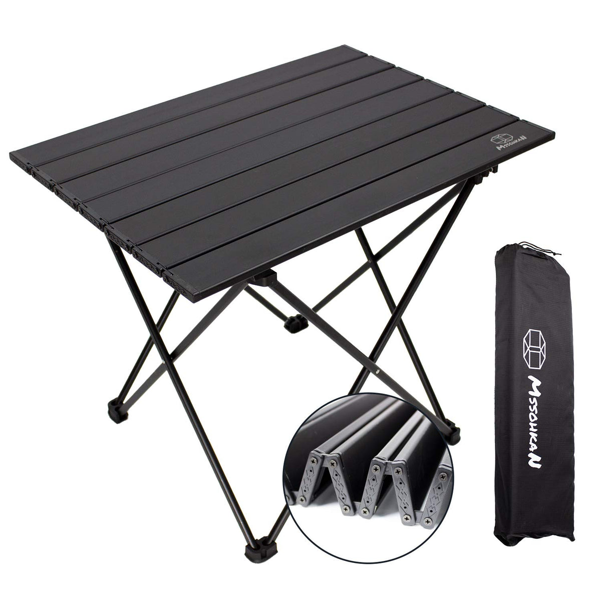 Camping Table Folding Portable Aluminum Lightweight Carry Bag H461455
