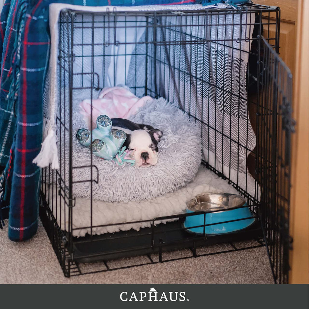 Foldable Wire Metal Dog Crate with Leak-Proof Pan A474