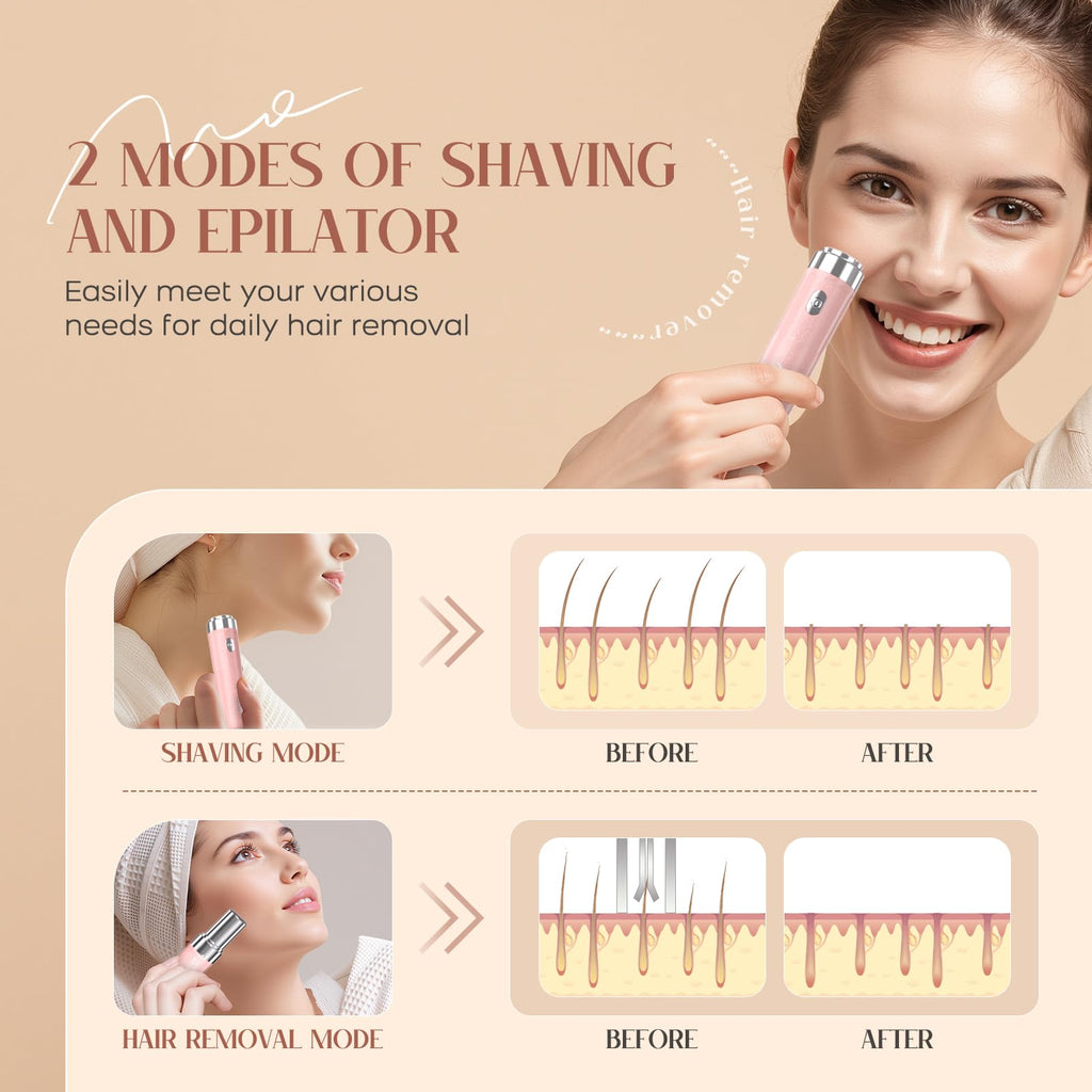 2-in-1 USB Rechargeable Portable Electric Facial Hair Remover U75778