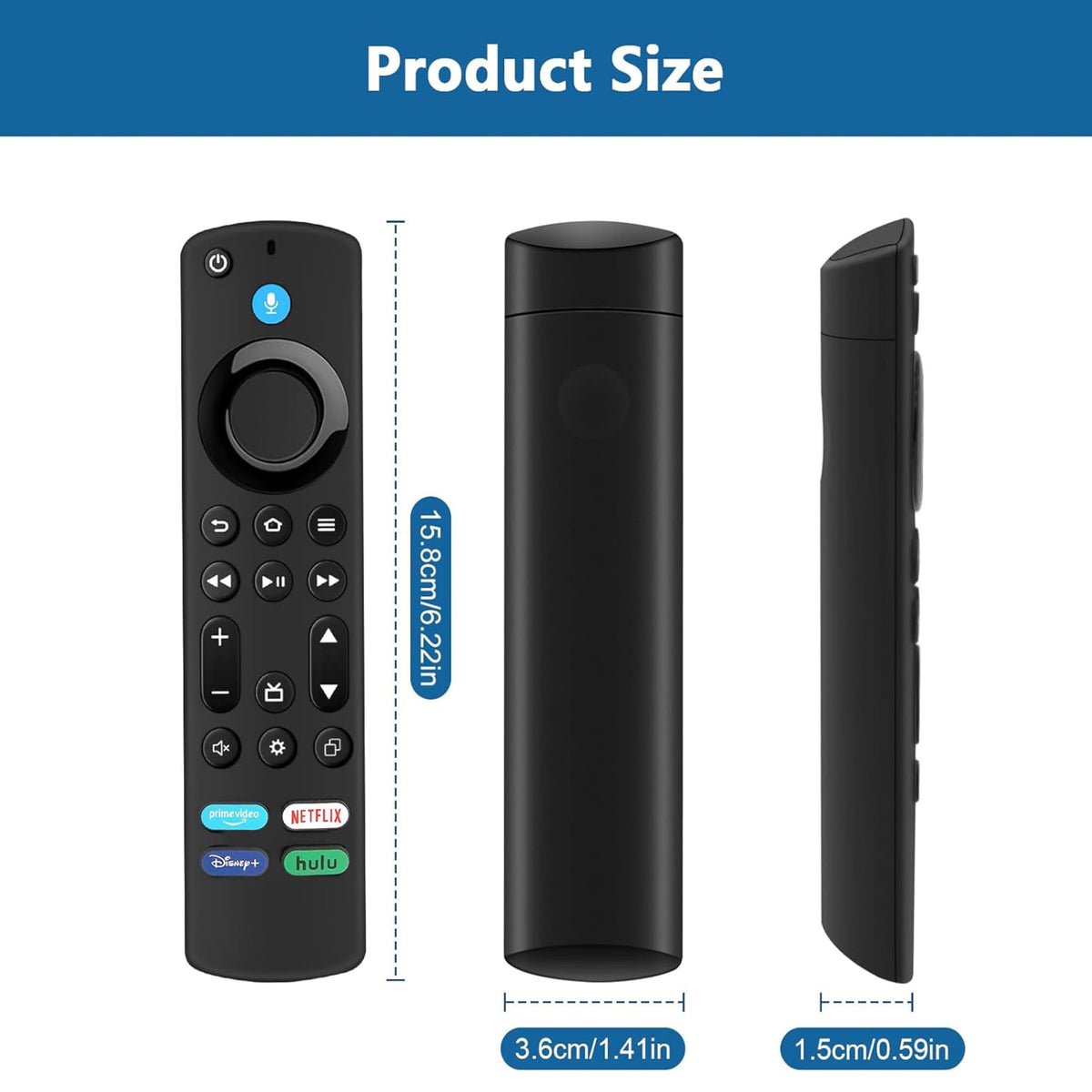 Voice Remote Control for Fire Stick and Cube Smart TVs with 4 App Shortcuts B656