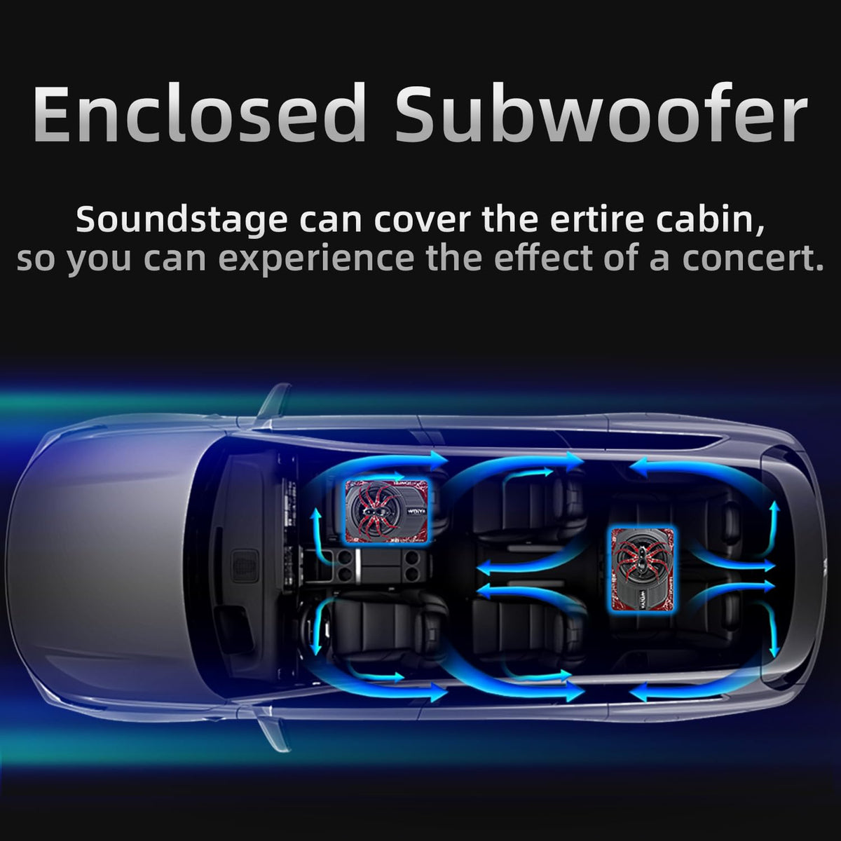 2000W 10" Under Seat Subwoofer with Amp I902075
