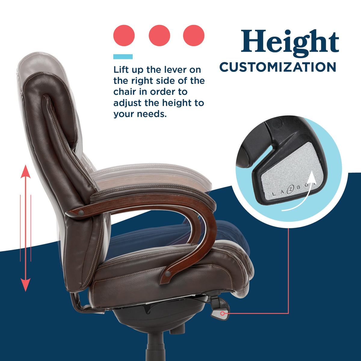 Executive Ergonomic Office Chair with Lumbar Support K27125