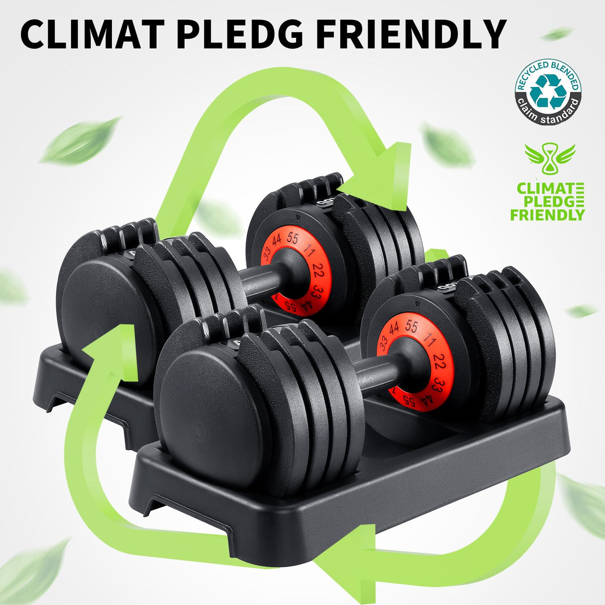 Adjustable Dumbbell Set 25/55 Lbs (Pair) M9500