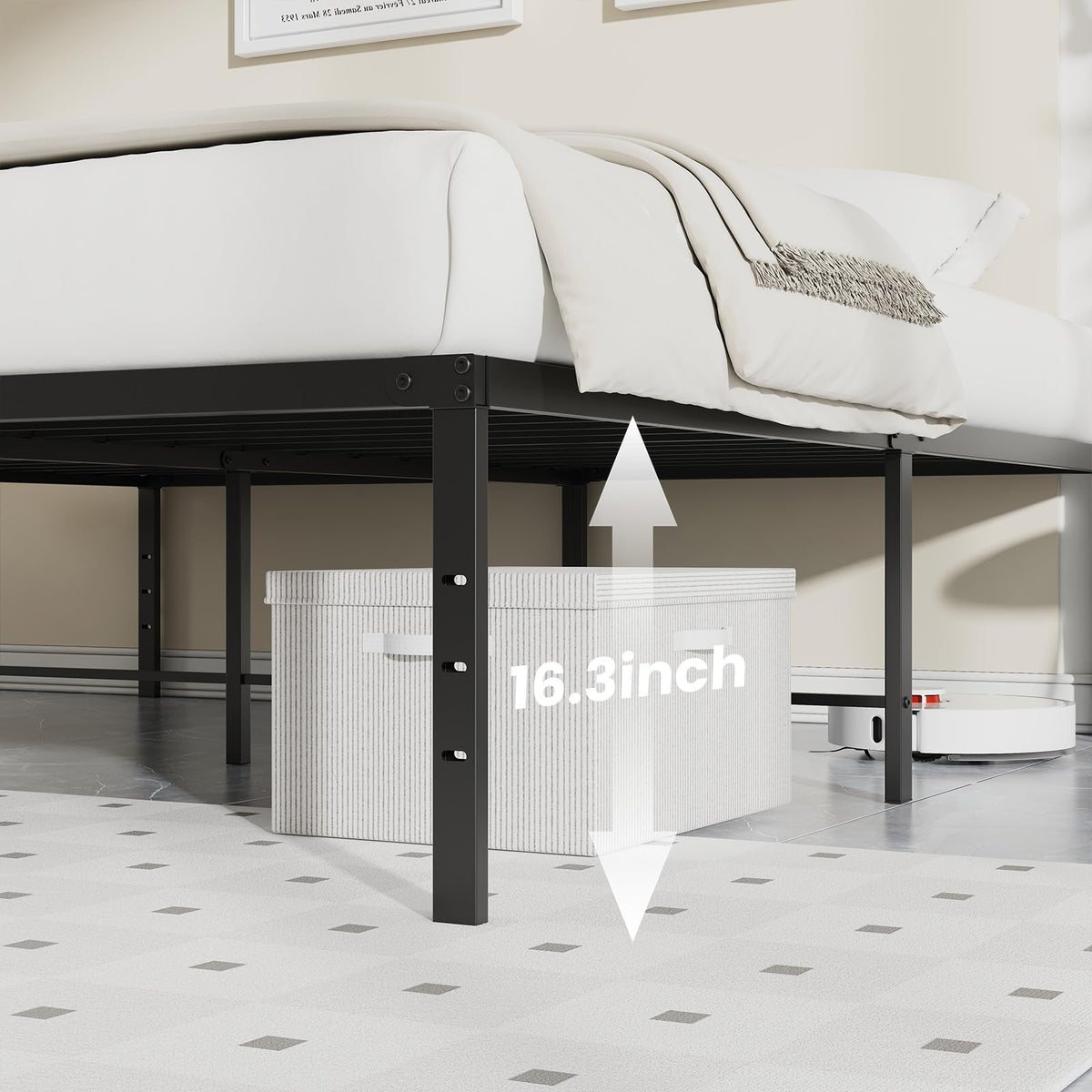 18" Heavy Duty Metal Queen Bed Frame H99641