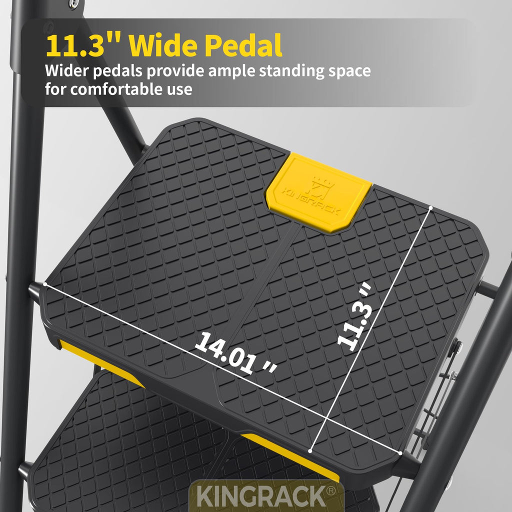4 Step Steel Step Stool with Safe-Lock, Black S4901