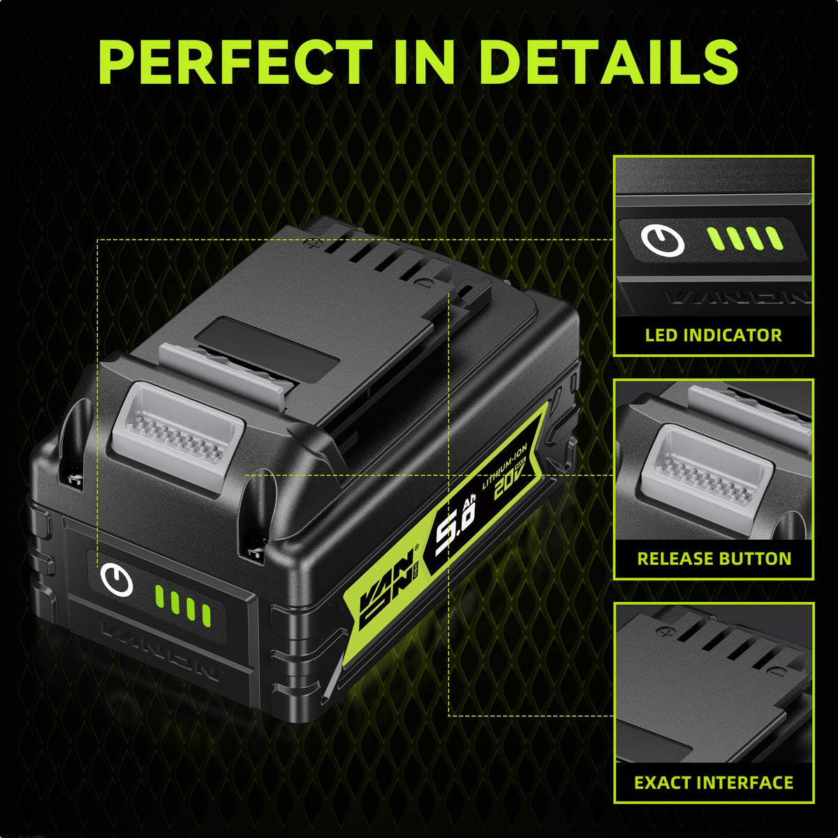 20V Max 5.0Ah Lithium Battery 2 Pack J3145