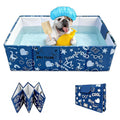 Foldable Dog Bathtub for Small to Medium Dogs & Cats, Blue H47383