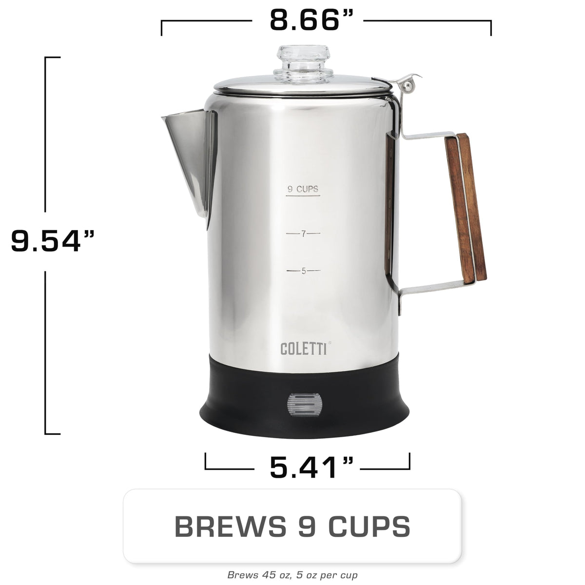 9 Cup Stainless Steel Electric Percolator Z379670