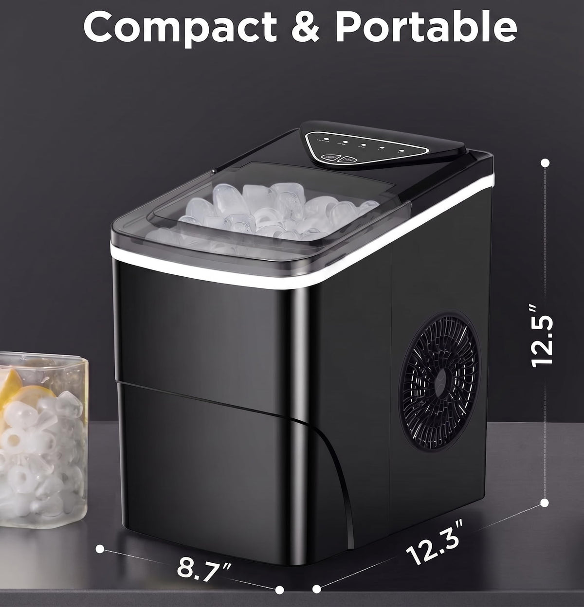 Countertop Ice Maker with 2 Ice Sizes Q50731