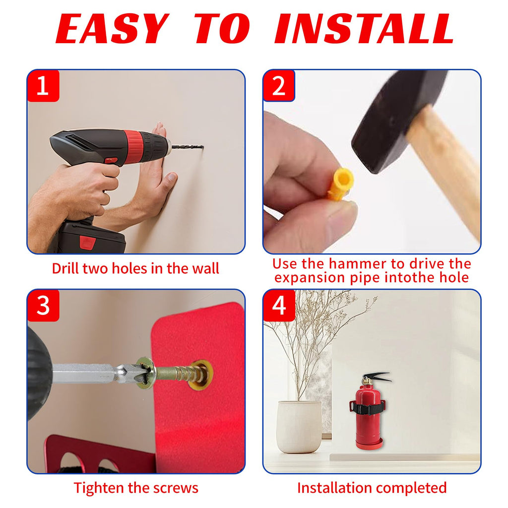 Small Fire Extinguisher Mount with Quick Release Strap B82606
