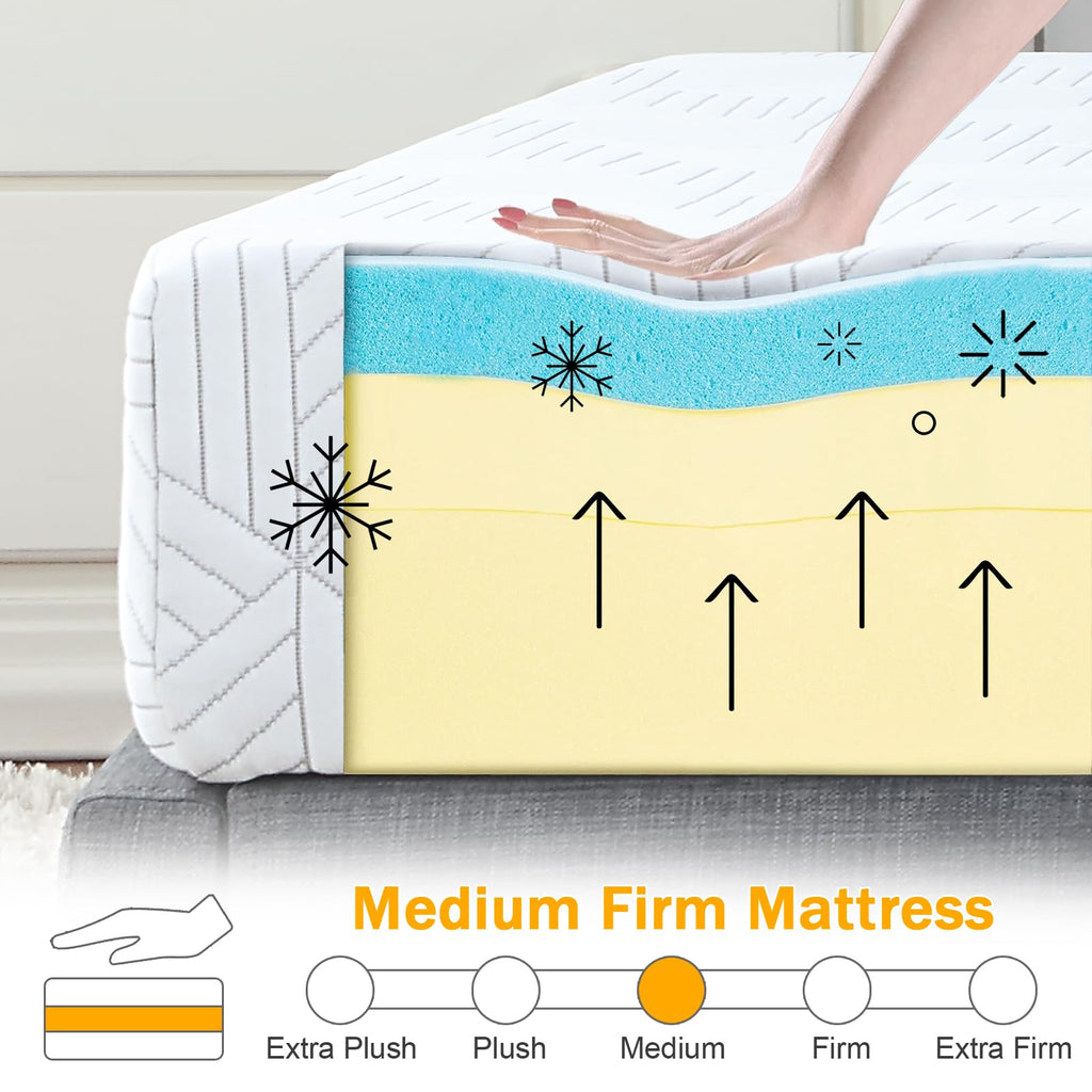 Twin Medium-Firm Memory Foam Mattress A434038