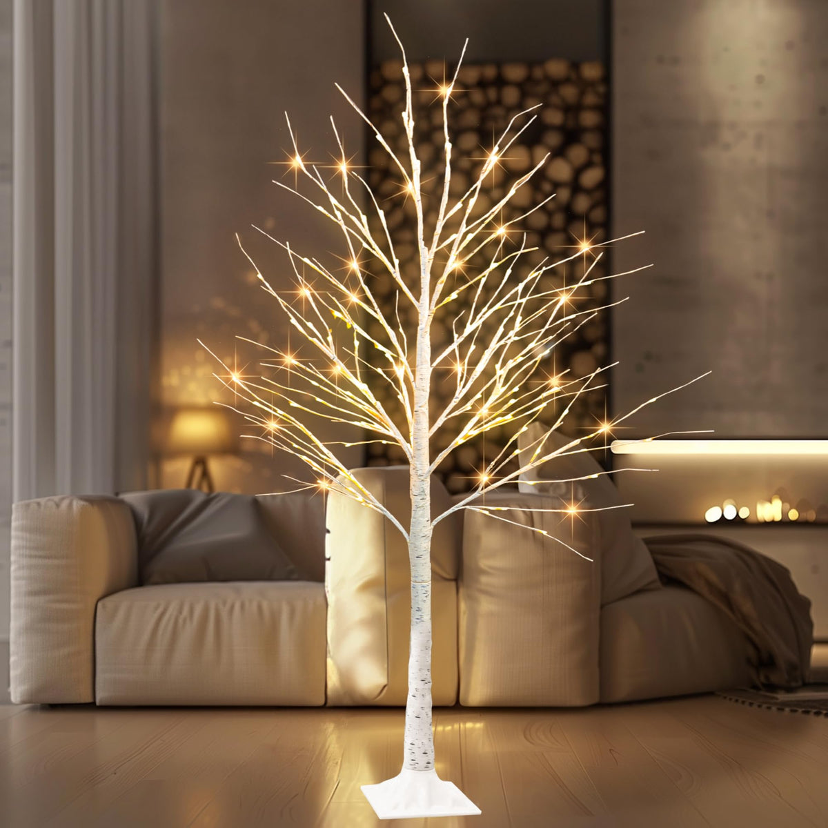 6 FT Pre-lit Artificial Christmas Tree Warm White Y379476