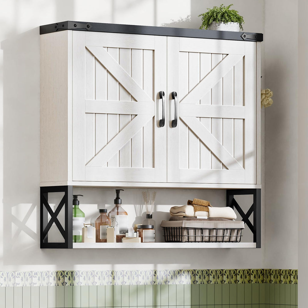 White Bathroom Wall Cabinet F1005