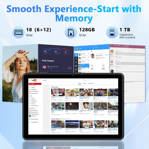 10 Inch Android Tablet with 18GB RAM 128GB ROM I812