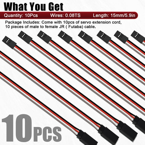 150mm 3 Pin Servo Extension Cable Y Connector 10-Pack T15257