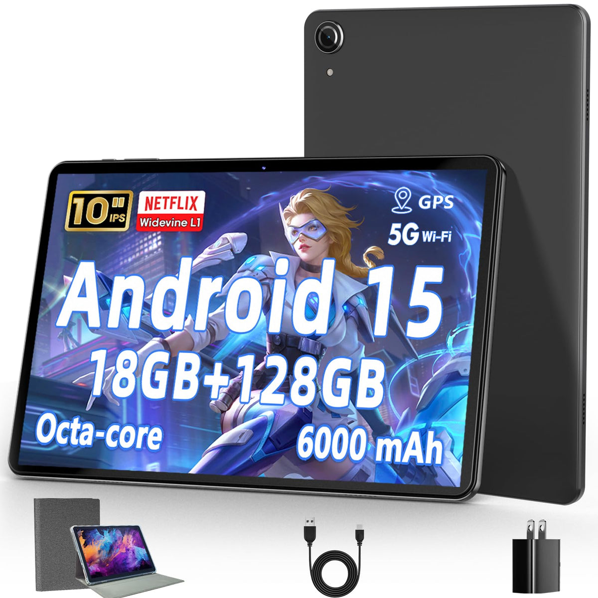 10 Inch Android Tablet with 18GB RAM 128GB ROM I812