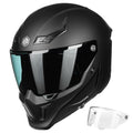 Full Face Dual Visor Motorcycle Helmet with Pinlock Matte Black M L39756