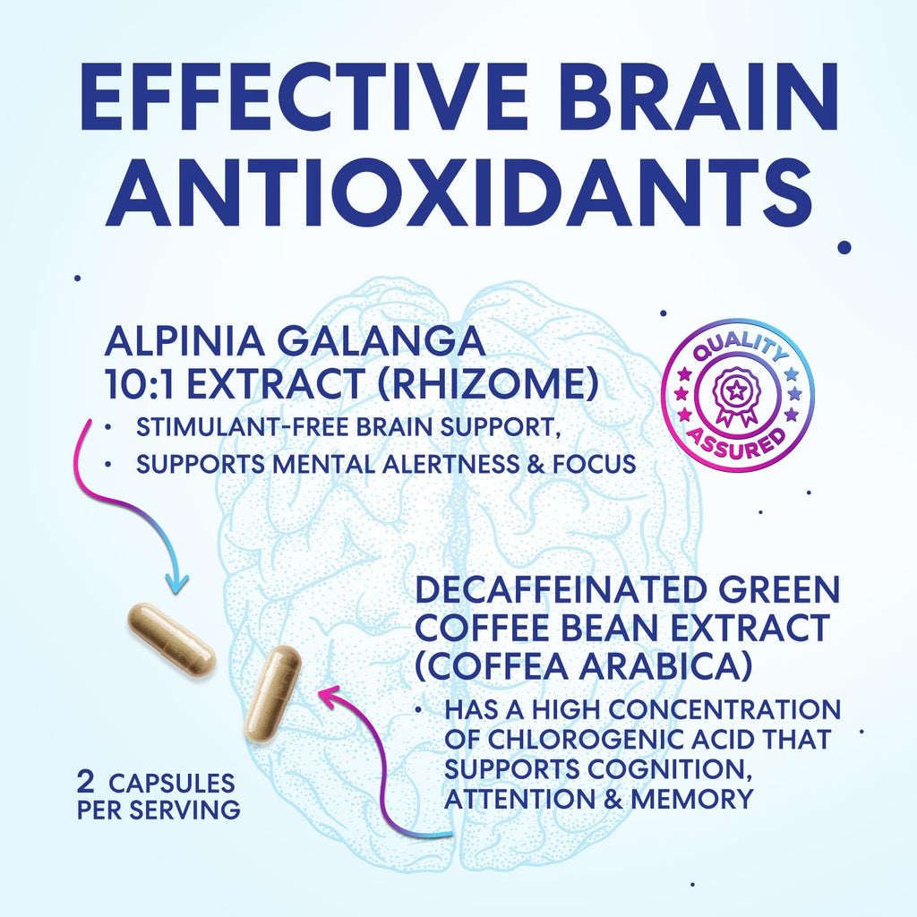 120 Capsules Brain Memory Supplement with Vitamin B6 B12 Folate & Phosphatidylserine F495651