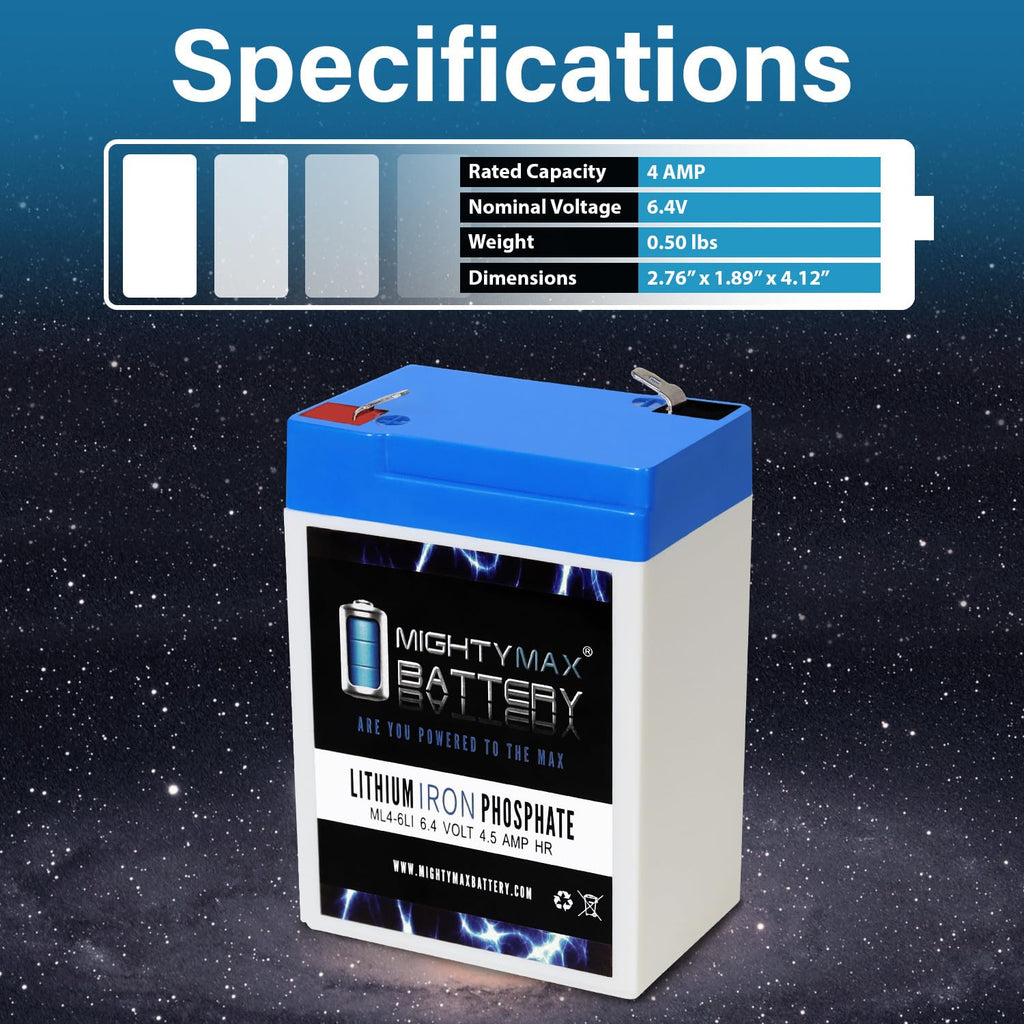 6V 4.5AH Lithium Replacement Battery F2991