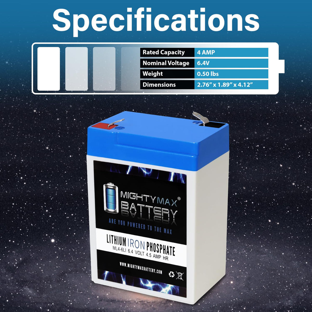6V 4.5AH Lithium Replacement Battery F2991