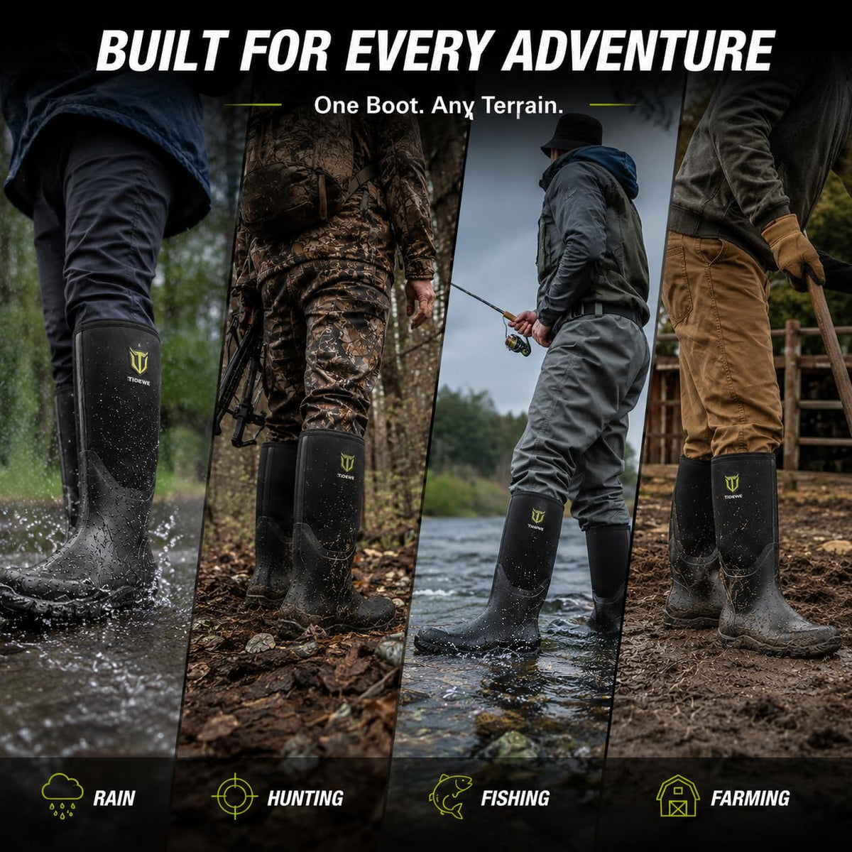 Rubber Boots with Steel Shank U769