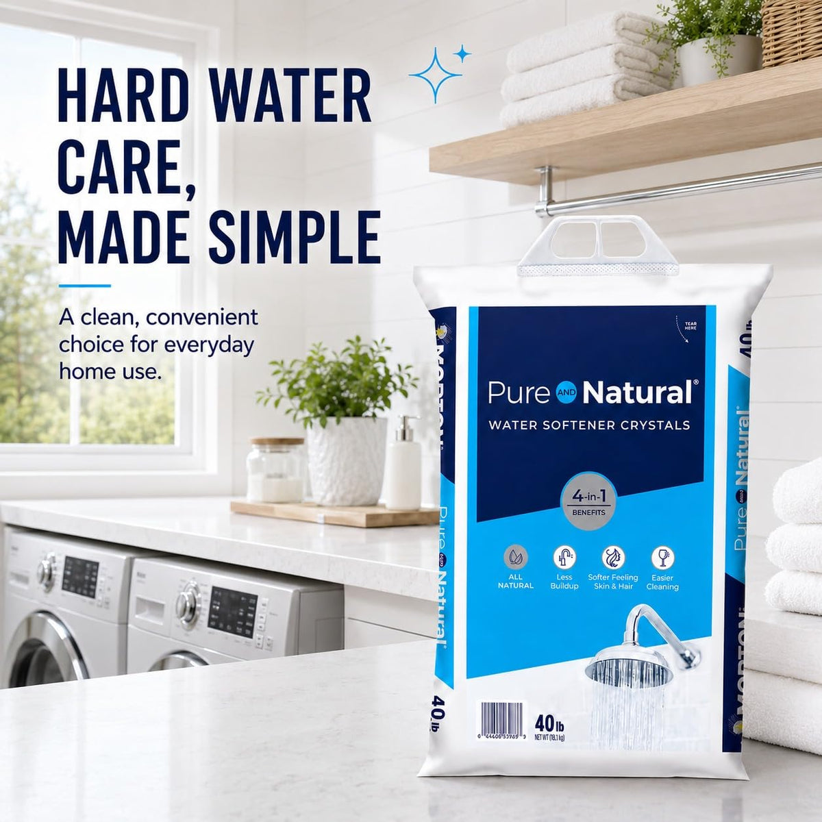 Water Softener Salt Crystals 40 lb 2 Pack D3754