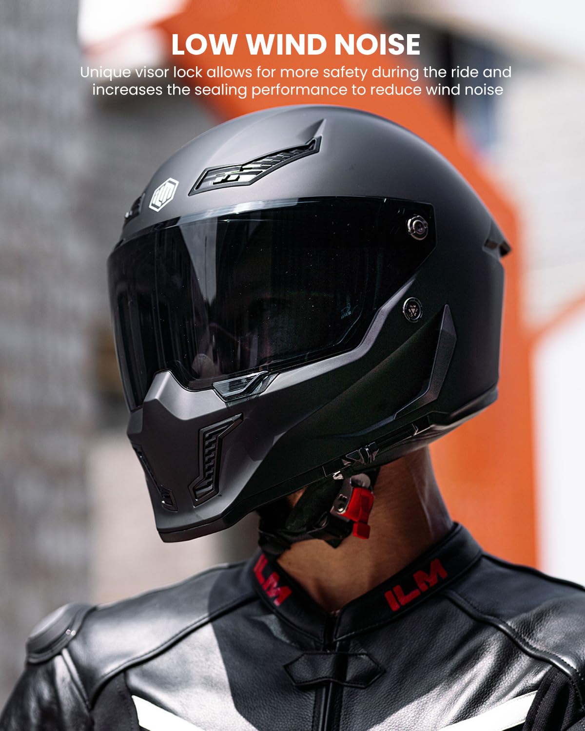 Full Face Dual Visor Motorcycle Helmet with Pinlock Matte Black M L39756
