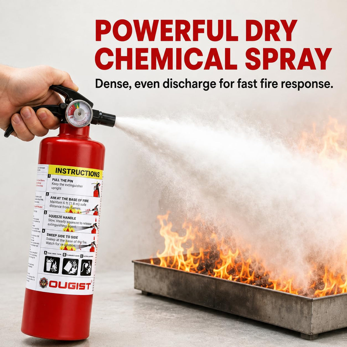 2.5 lb Rechargeable Dry Chemical Fire Extinguisher 4 Pack E9455