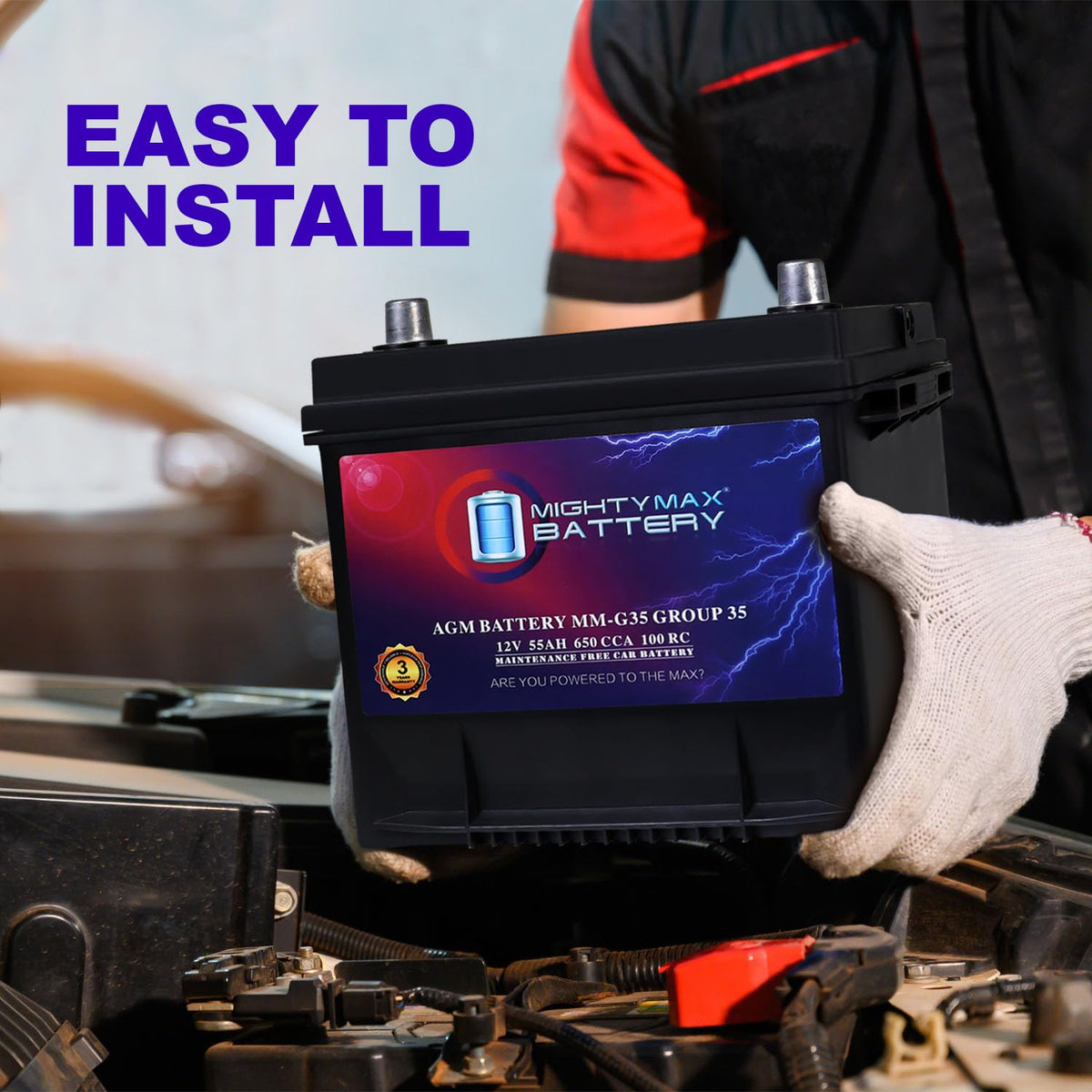 12V 55Ah AGM 650 CCA Battery C2964