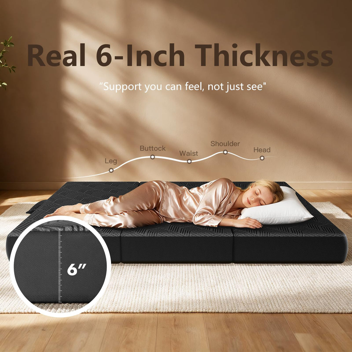6 Inch Full Trifold Mattress R316207