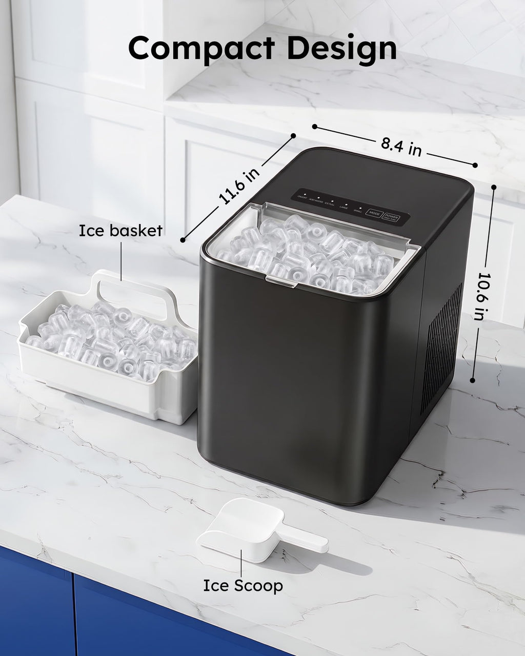 Countertop Ice Maker 26.5 lbs/Day 8 Bullet M6855