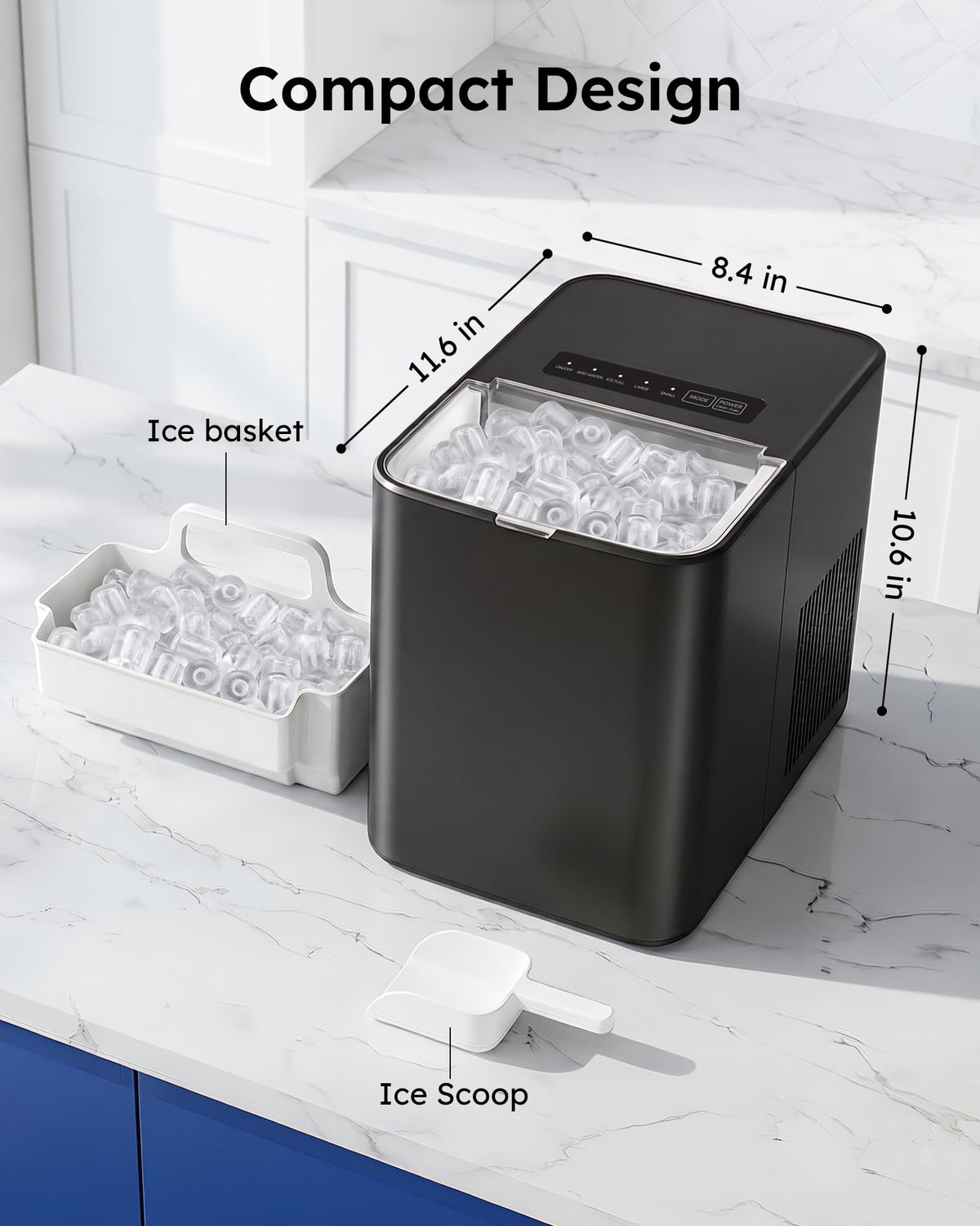Countertop Ice Maker 26.5 lbs/Day 8 Bullet M6855