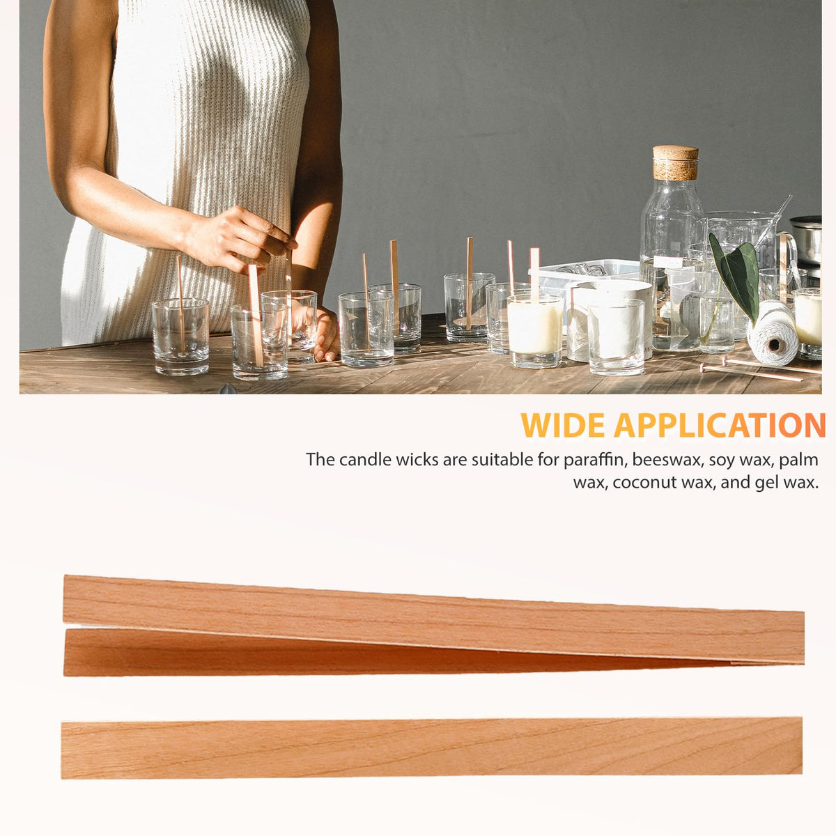 Cherry Wood Wicks 180 Candles per Pack W93832
